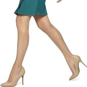 NEW IN BOX, No Nonsense women's No Seam Very Sheer Tights, 2 Pair Pack, Nude, L